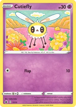 Cutiefly Pokemon card from McDonald's Collection 2022, card number 11