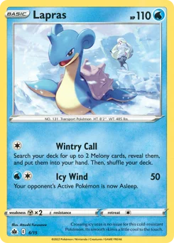 Lapras Pokemon card from McDonald's Collection 2022, card number 6