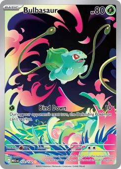 Bulbasaur Pokemon card from Mega Evolution, card number 133
