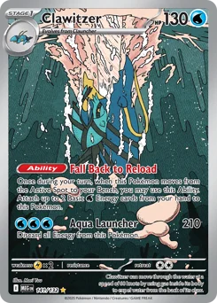 Clawitzer Pokemon card from Mega Evolution, card number 141