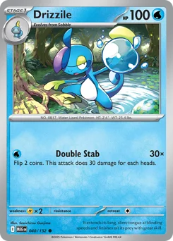 Drizzile Pokemon card from Mega Evolution, card number 40
