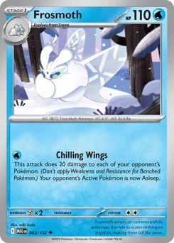 Frosmoth Pokemon card from Mega Evolution, card number 43