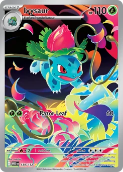 Ivysaur Pokemon card from Mega Evolution, card number 134