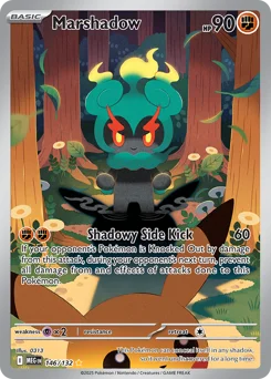 Marshadow Pokemon card from Mega Evolution, card number 146