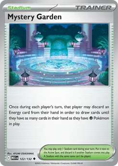 Mystery Garden Pokemon card from Mega Evolution, card number 122