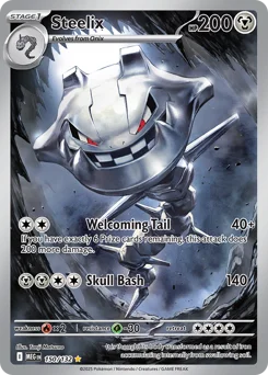 Steelix Pokemon card from Mega Evolution, card number 150
