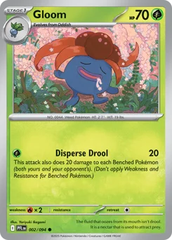Gloom Pokemon card from Phantasmal Flames, card number 2