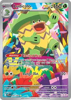 Ludicolo Pokemon card from Phantasmal Flames, card number 95