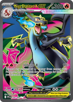 Mega Charizard X ex Pokemon card from Phantasmal Flames, card number 109