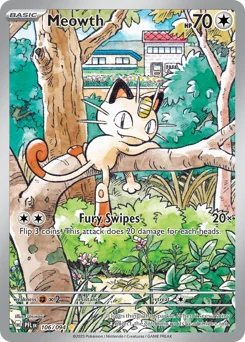 Meowth Pokemon card from Phantasmal Flames, card number 106