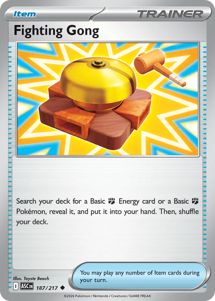 Fighting Gong Pokemon card from Ascended Heroes, card number 187