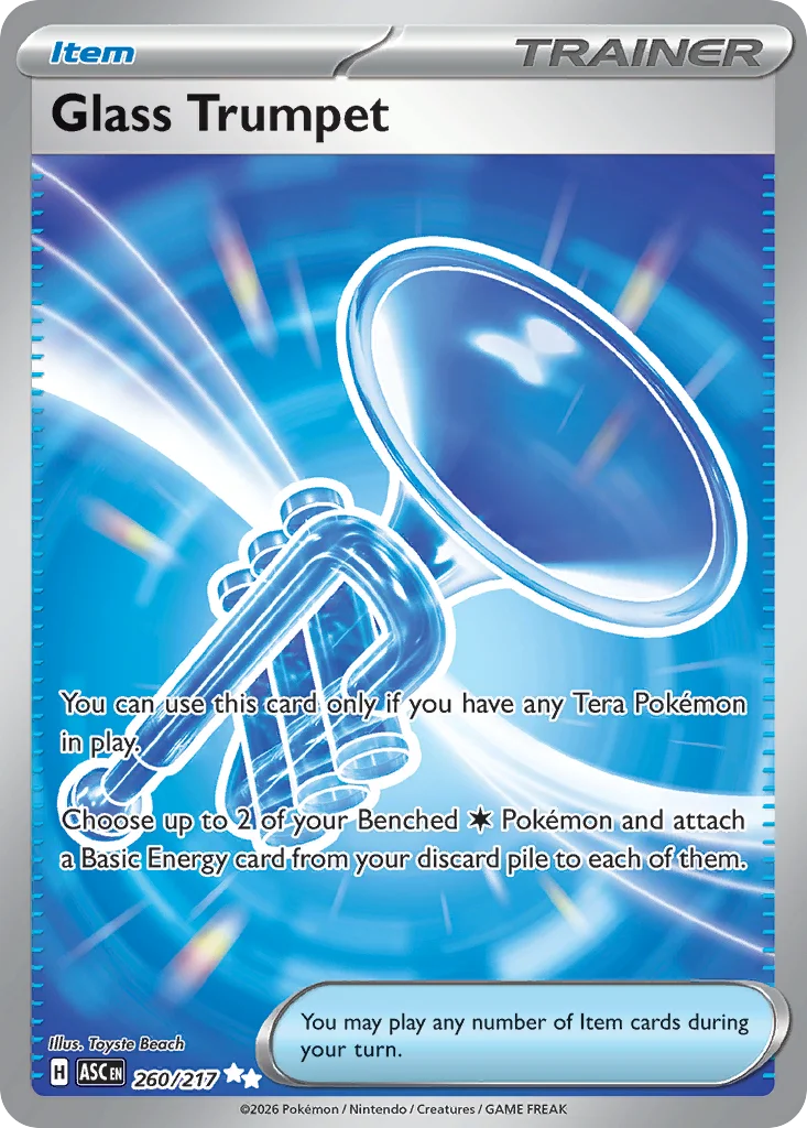 Glass Trumpet Pokemon card from Ascended Heroes, card number 260