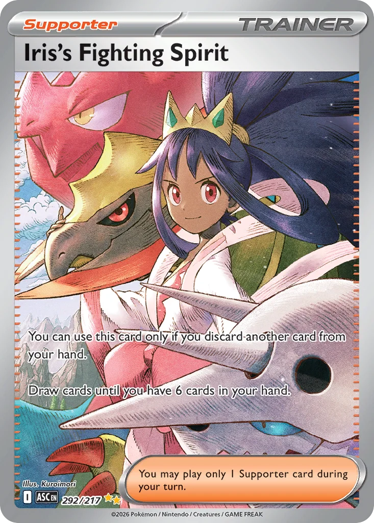 Iris's Fighting Spirit Pokemon card from Ascended Heroes, card number 292