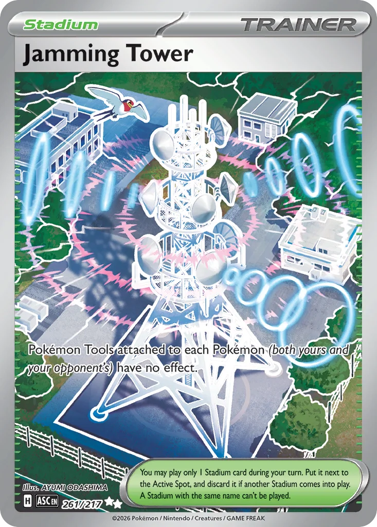 Jamming Tower Pokemon card from Ascended Heroes, card number 261