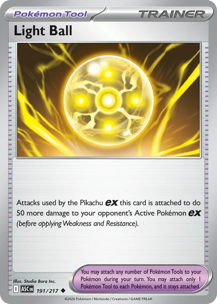 Light Ball Pokemon card from Ascended Heroes, card number 191