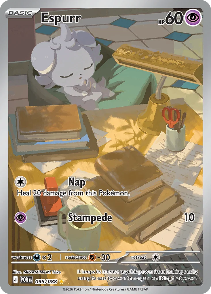 Espurr Pokemon card from Perfect Order, card number 95