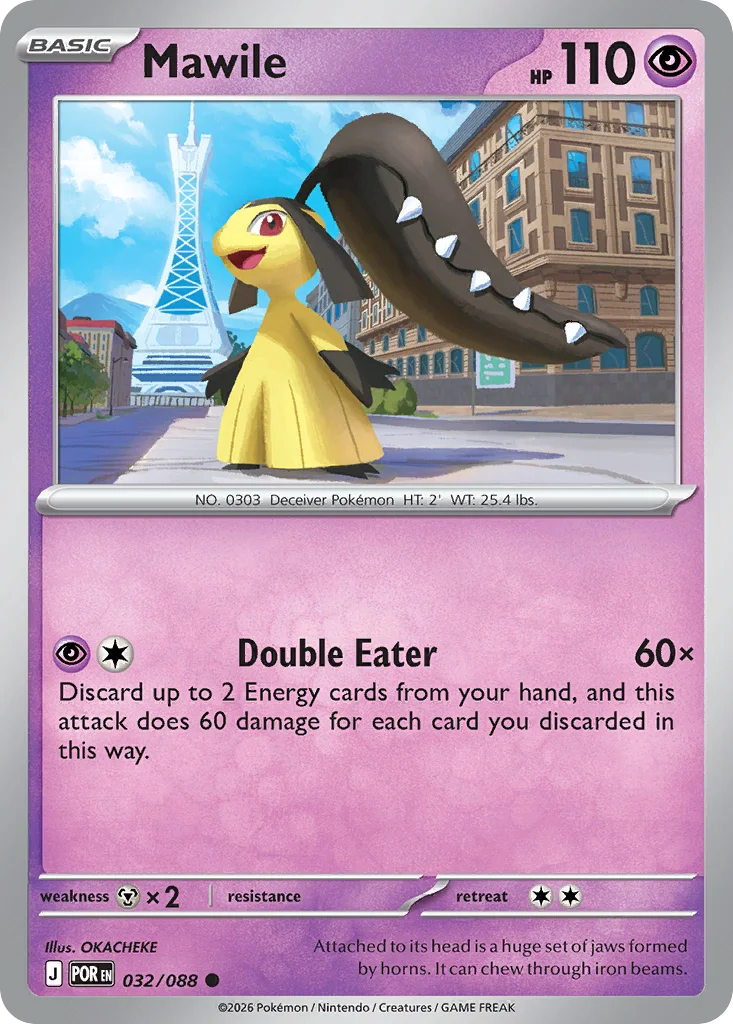 Mawile Pokemon card from Perfect Order, card number 32