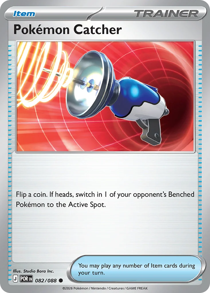 Pokémon Catcher Pokemon card from Perfect Order, card number 82