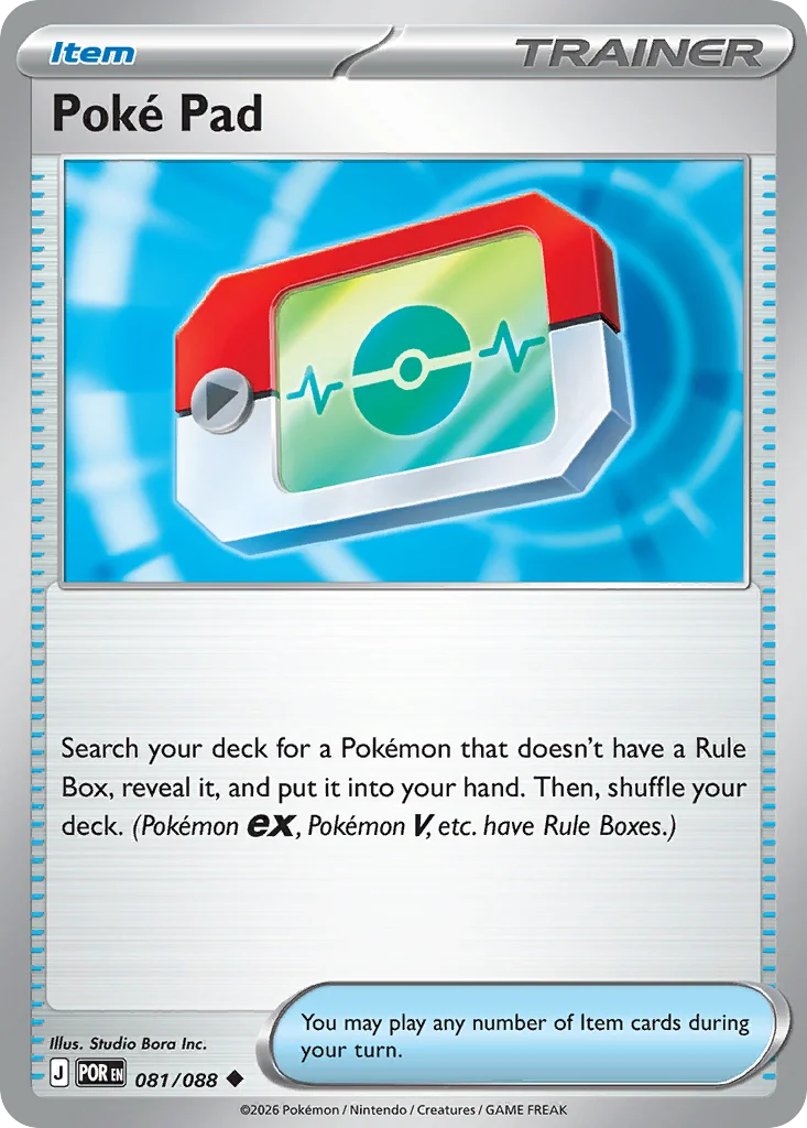 Poké Pad Pokemon card from Perfect Order, card number 81
