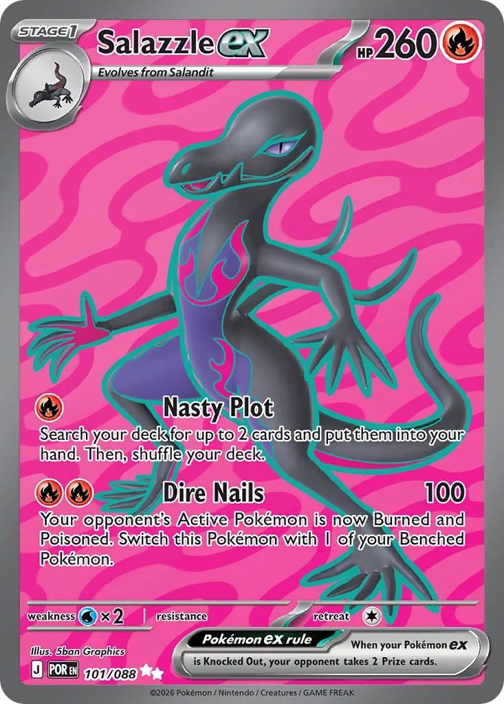 Salazzle ex Pokemon card from Perfect Order, card number 101