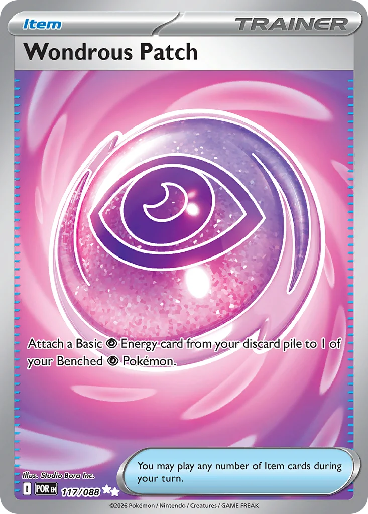 Wondrous Patch Pokemon card from Perfect Order, card number 117