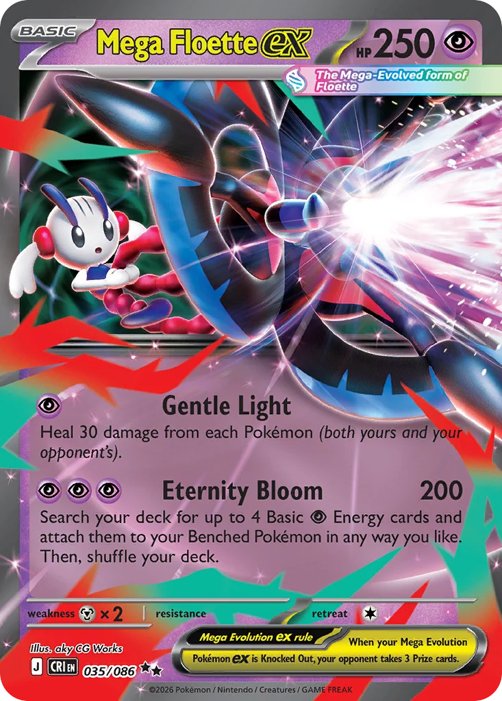Mega Floette ex Pokemon card from Chaos Rising, card number 35