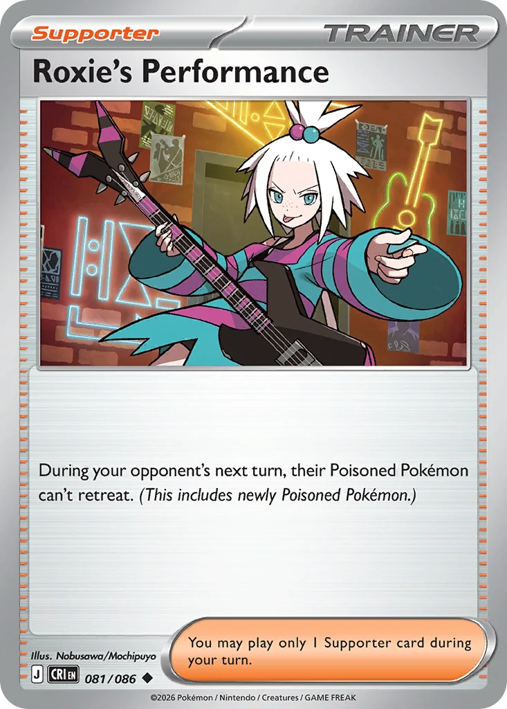 Roxie's Performance Pokemon card from Chaos Rising, card number 81