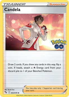 Candela Pokemon card from Pokémon GO, card number 65