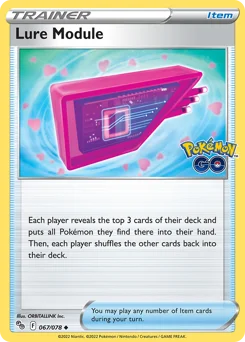Lure Module Pokemon card from Pokémon GO, card number 67