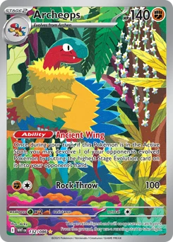 Archeops Pokemon card from White Flare, card number 132