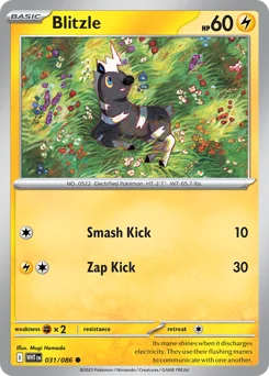 Blitzle Pokemon card from White Flare, card number 31