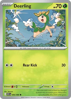 Deerling Pokemon card from White Flare, card number 6