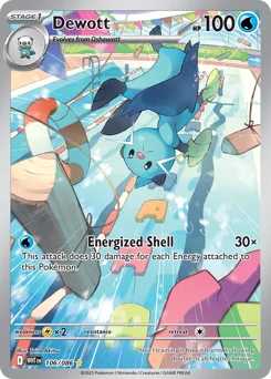 Dewott Pokemon card from White Flare, card number 106
