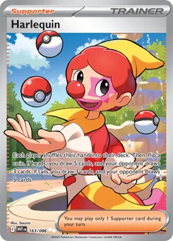 Harlequin Pokemon card from White Flare, card number 163