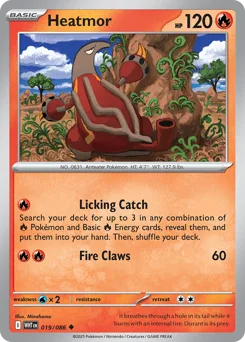 Heatmor Pokemon card from White Flare, card number 19