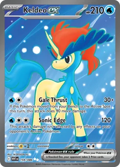 Keldeo ex Pokemon card from White Flare, card number 159