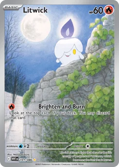 Litwick Pokemon card from White Flare, card number 101