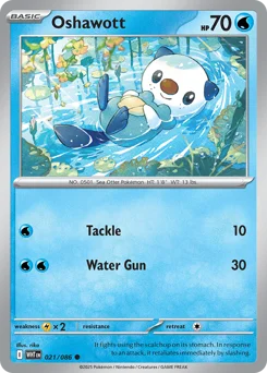 Oshawott Pokemon card from White Flare, card number 21