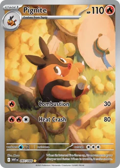 Pignite Pokemon card from White Flare, card number 97