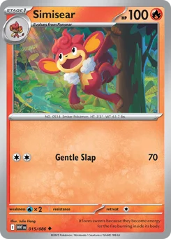 Simisear Pokemon card from White Flare, card number 15