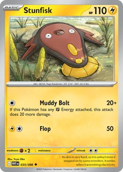 Stunfisk Pokemon card from White Flare, card number 35