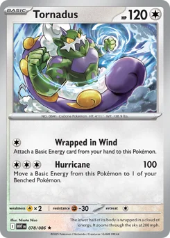 Tornadus Pokemon card from White Flare, card number 78