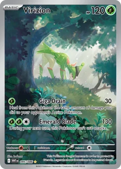 Virizion Pokemon card from White Flare, card number 95