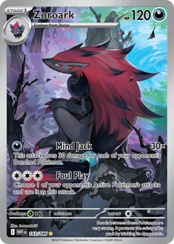 Zoroark Pokemon card from White Flare, card number 143