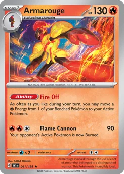 Armarouge Pokemon card from Scarlet & Violet, card number 41