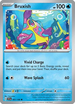 Bruxish Pokemon card from Scarlet & Violet, card number 51