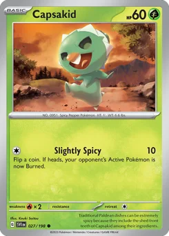 Capsakid Pokemon card from Scarlet & Violet, card number 27