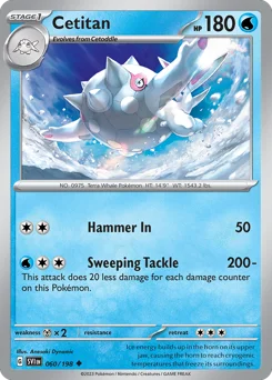 Cetitan Pokemon card from Scarlet & Violet, card number 60
