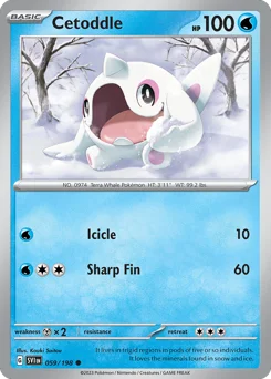 Cetoddle Pokemon card from Scarlet & Violet, card number 59