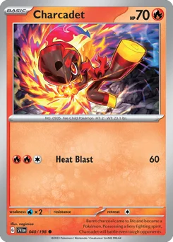 Charcadet Pokemon card from Scarlet & Violet, card number 40